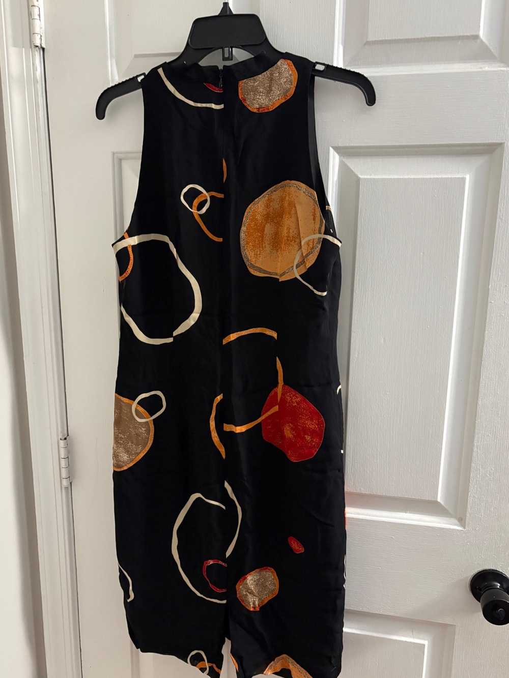 Zara Black Sleeveless Midi Dress with Multicolor Abstract Circles - Picture 2 of 3
